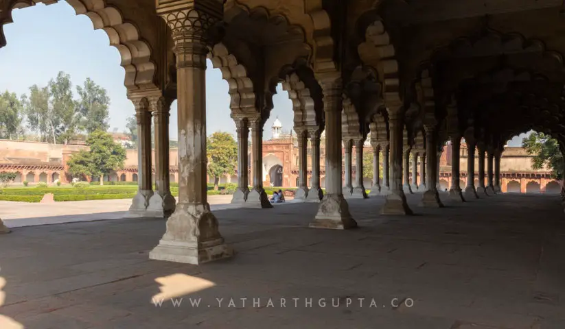 Diwan-e-Aam Compound in Red Fort, Agra, India